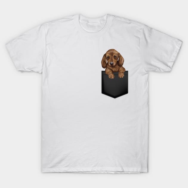 Dachshund in Pocket T-Shirt by Mind Your Tee